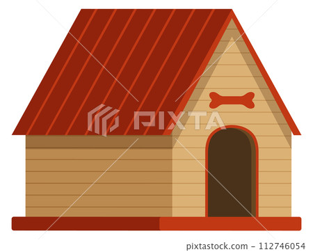 Doghouse cartoon icon. Pet home. Dog house Doghouse cartoon icon. Pet home. Dog house 112746054