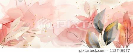 Watercolor flower abstract liquid fluid...-插圖素材 [112746977] - PIXTA圖庫