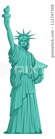 Statue of Liberty cartoon icon. US monument symbol Statue of Liberty cartoon icon. US monument symbol 112747308