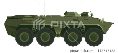 Armored military machine. Military transport. Fighting vehicle Armored military machine. Military transport. Fighting vehicle 112747328