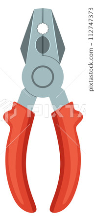 Pliers cartoon icon. Handyman equipment. Engineer tool Pliers cartoon icon. Handyman equipment. Engineer tool 112747373