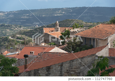 Rooftop view of Vouni village. Limassol District, Cyprus 112747760