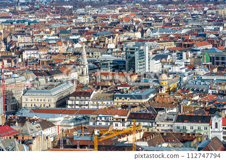 Panorama of Budapest from the dome of Saint Istvan Basilica. Budapest, Hungary Panorama of Budapest from the dome of Saint Istvan Basilica. Budapest, Hungary 112747794