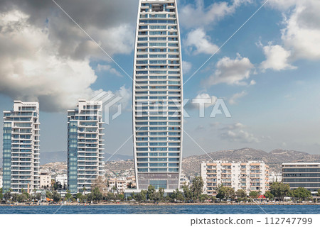 Limassol cityscape as viewed from the sea. Cyprus 112747799