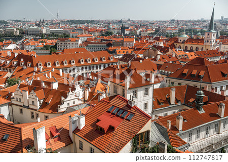 Prague rooftop cityscape. Czech Republic 112747817
