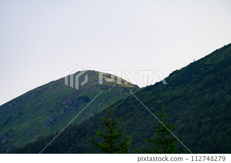Mount Vukhaty Kamin in the Carpathians of Ukraine. 112748279