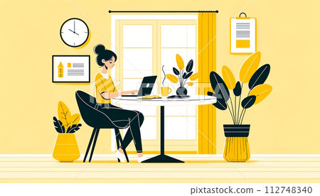 woman working at a computer 112748340