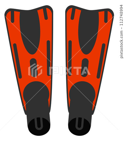 Fins color icon. Underwater swimming symbol. Diving equipment Fins color icon. Underwater swimming symbol. Diving equipment 112748994
