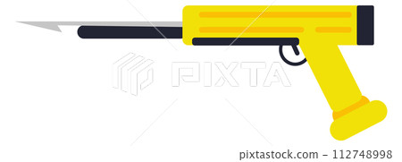 Harpoon color icon. Hunting speargun. Fishing tool Harpoon color icon. Hunting speargun. Fishing tool 112748998