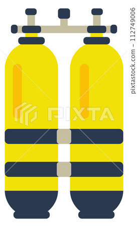 Air tank color icon. Scuba diving equipment 112749006