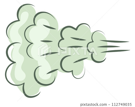Fart icon. Green air poison comic effect Fart icon. Green air poison comic effect 112749035