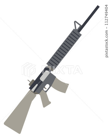 Long gun color icon. Military army weapon 112749404