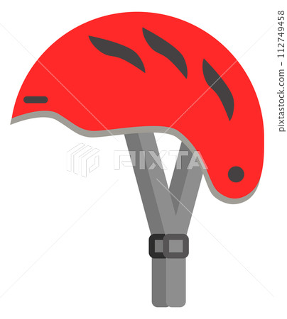 Safety bike helmet color icon. Cyclist protection Safety bike helmet color icon. Cyclist protection 112749458