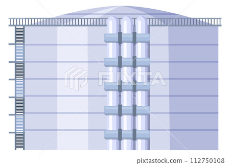 Oil storage tank. Industrial gas liquid container building 112750108