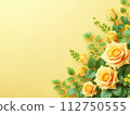 Father's Day Yellow Rose Copy Space 112750555