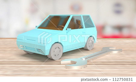 The car and tool for garage or service concept 3d rendering. 112750831