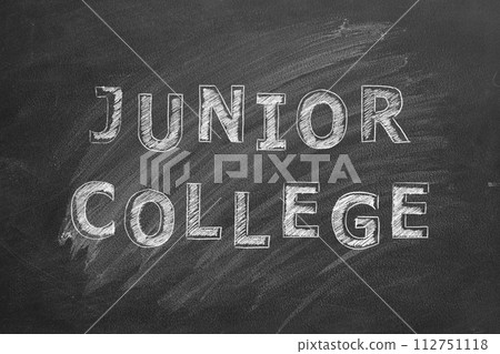 Junior college. Text on blackboard 112751118