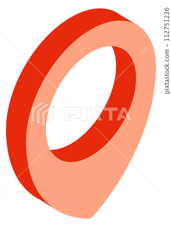 Red geo pin. Map location symbol. Position mark Red geo pin. Map location symbol. Position mark 112751226