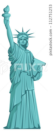 Statue of liberty. Usa freedom symbol. Travel landmark 112751253
