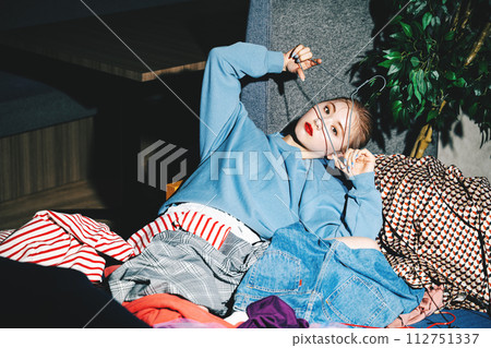 A fashion image of a young lady A fashion image of a young lady 112751337