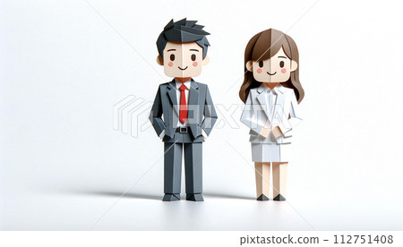 Male and female colleagues at the company 112751408