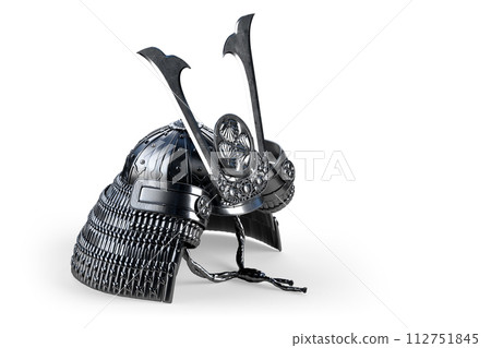 Japanese samurai helmet. 3D Rendering 112751845
