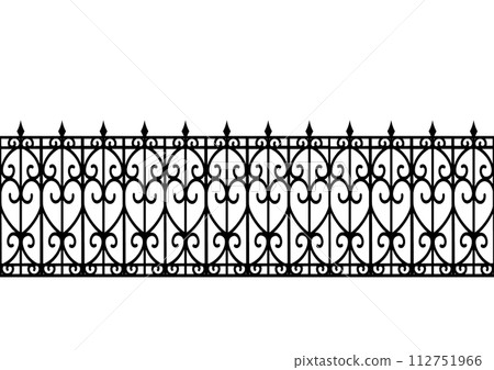 Heart iron fence illustration Heart iron fence illustration 112751966