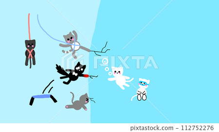 Cats trying to break the aquarium Cats trying to break the aquarium 112752276