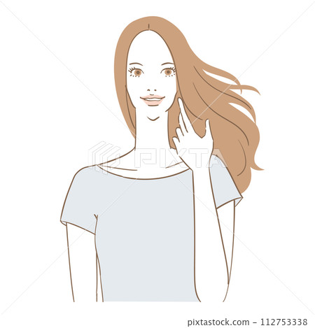 A stylish and mature woman with beautiful hair 112753338