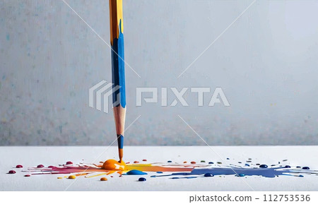 AI-generated content. Creative Burst of Pencil and Paint AI-generated content. Creative Burst of Pencil and Paint 112753536