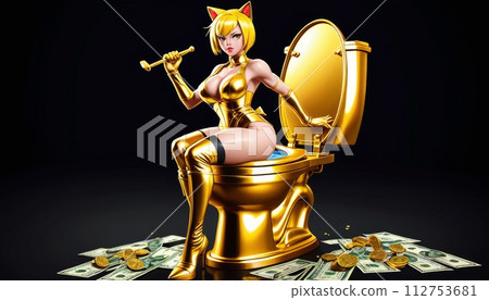 AI-generated content. Golden Feline Fantasy AI-generated content. Golden Feline Fantasy 112753681