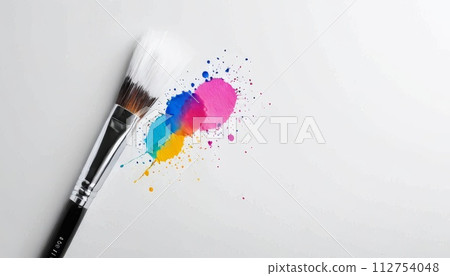 AI-generated content. Spectrum Sweep with Artist's Brush 112754048