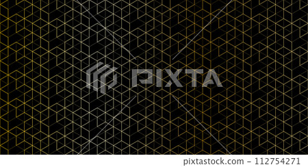 Abstract seamless pattern and geometric background with polygonal lines. Stylish texture 112754271