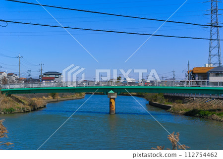Scenery along the Ayase River, Yashio City, Saitama Prefecture, March 2024 Scenery along the Ayase River, Yashio City, Saitama Prefecture, March 2024 112754462