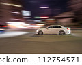 Panning shot of a car with a sense of speed 112754571