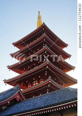 Japan Tokyo Asakusa Sensoji Temple Five-story Pagoda 112754610