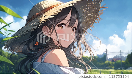 戴著草帽的漂亮女孩4 112755304