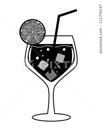 Vector illustration of summer cocktails. Icon, logo advertising flyer for bars and cafes. 112756247