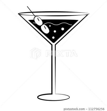 Vector illustration of summer cocktails. Icon, logo advertising flyer for bars and cafes. 112756256