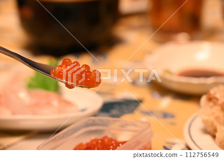 beautiful red salmon roe beautiful red salmon roe 112756549