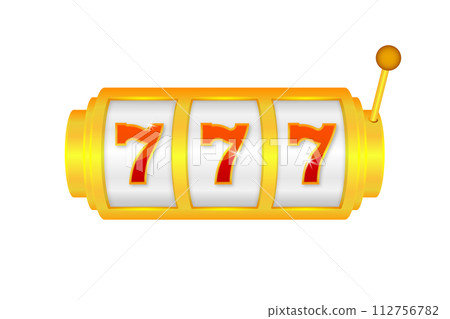 Jackpot in slots. Big win at the casino. Roulette for slots. Vector illustration. 112756782