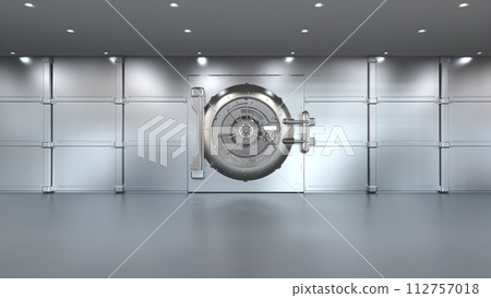 Bank vault door closed Bank vault door closed 112757018