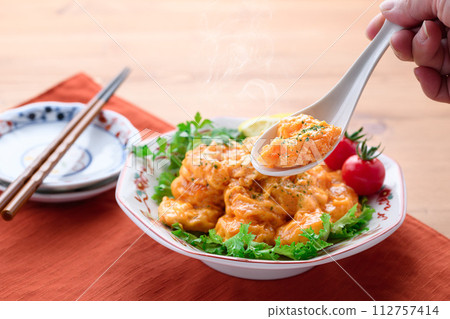 Shrimp mayo (shrimp mayonnaise) 112757414