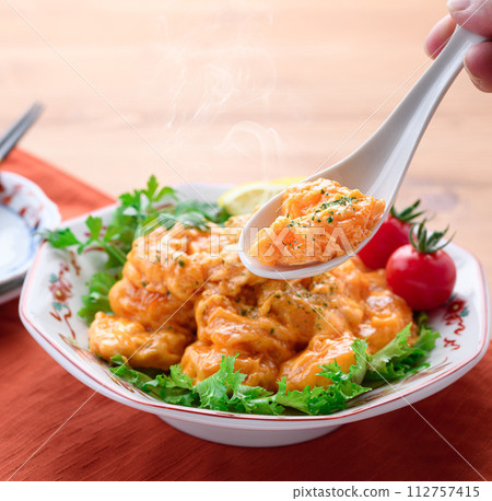 Shrimp mayo (shrimp mayonnaise) 112757415