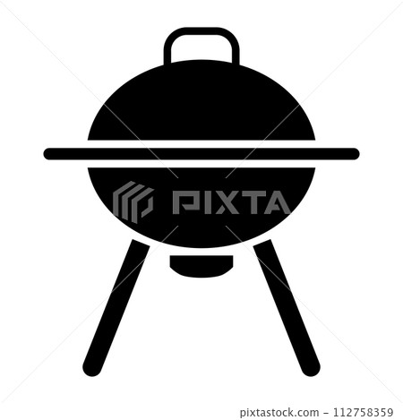 black vector barbecue icon on white background black vector barbecue icon on white background 112758359
