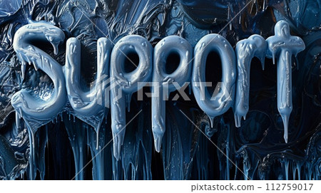 AI-generated content. Grey Slime Support concept creative horizontal art poster. The Word Support made in textured lettering. Horizontal Illustration. Ai Generated Help and Assistance Symbol. AI-generated content. Grey Slime Support concept creative horizontal art poster. The Word Support made in textured lettering. Horizontal Illustration. Ai Generated Help and Assistance Symbol. 112759017