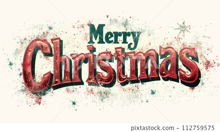 AI-generated content. Words Merry Christmas created in Vintage Typography. Decorative lettering of words Merry Christmas. Holiday Concept. Creative postcard. Ai Generated Digital art poster. AI-generated content. Words Merry Christmas created in Vintage Typography. Decorative lettering of words Merry Christmas. Holiday Concept. Creative postcard. Ai Generated Digital art poster. 112759575