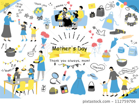 一家人享受母親節 一家人享受母親節 112759706