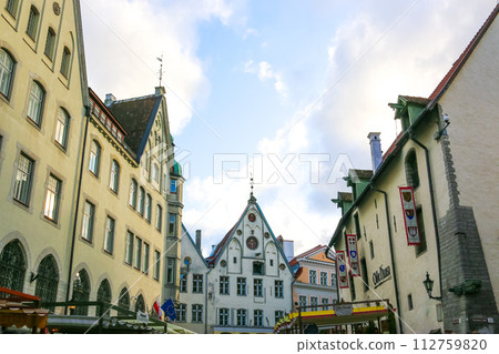 Estonia's world heritage site, the streets of Tallinn's historic center Estonia's world heritage site, the streets of Tallinn's historic center 112759820