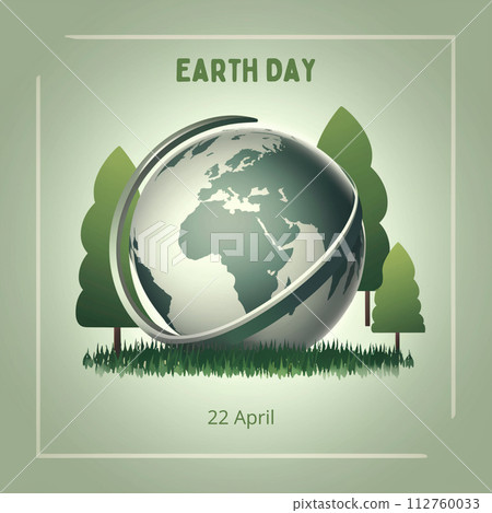 Earth day vector design. "Happy Earth Day, 22 April" vector, illustration, background 112760033
